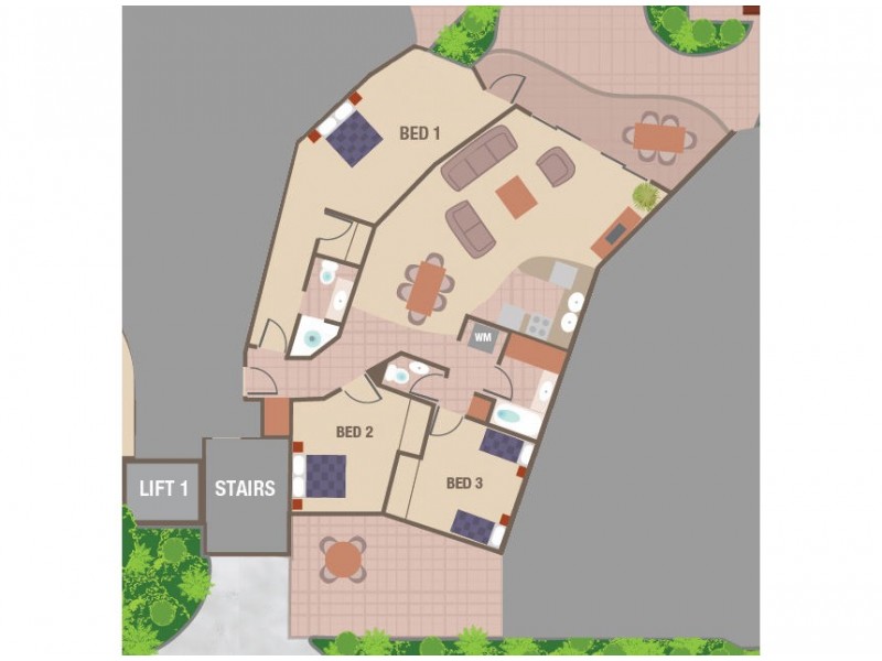3/38 Maloja Ave ‘Watermark Apartments’, Caloundra QLD 4551 Floorplan
