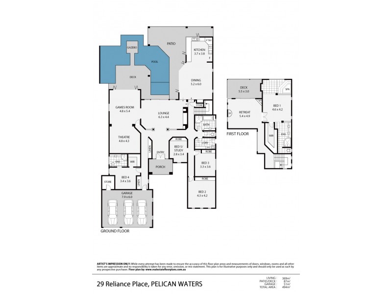 29 Reliance Place, Pelican Waters QLD 4551 Floorplan