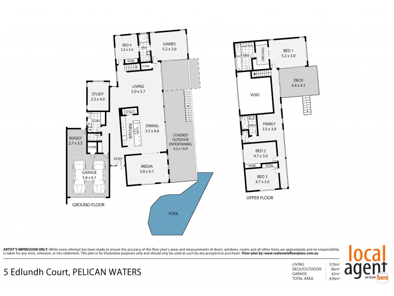 5 Edlundh Court, Pelican Waters QLD 4551 Floorplan