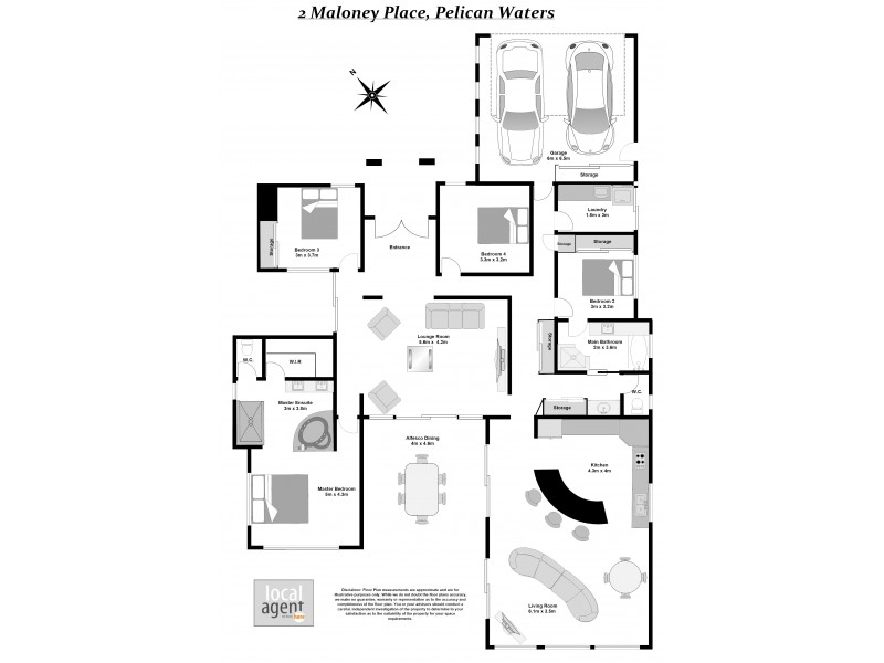 2 Maloney Place, Pelican Waters QLD 4551 Floorplan
