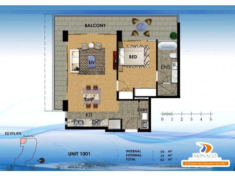 301/12 Otranto Ave – Monaco, Caloundra QLD 4551 Floorplan