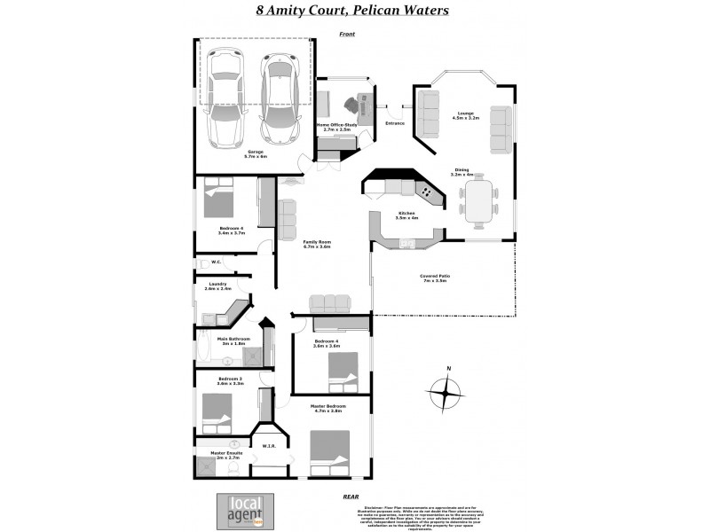 8 Amity Court, Pelican Waters QLD 4551 Floorplan
