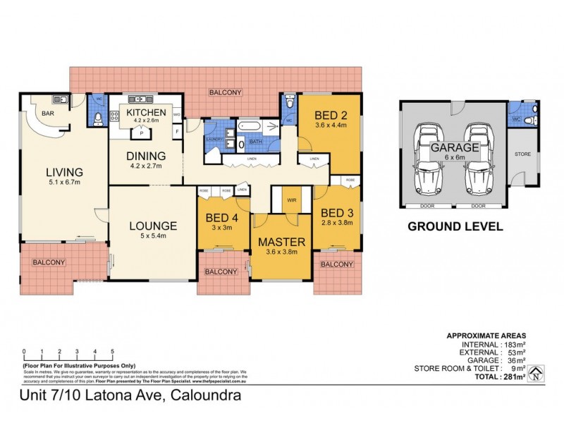 7/10 Latona Ave – Starlodge, Caloundra QLD 4551 Floorplan