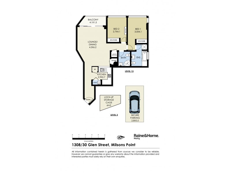 1308/30 Glen Street, Milsons Point NSW 2061 Floorplan