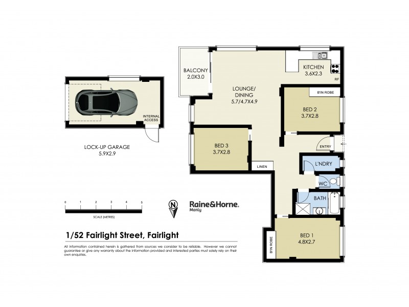 1/52 FAIRLIGHT STREET, Fairlight NSW 2094 Floorplan