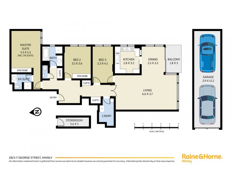 2b/1-7 George Street, Manly NSW 2095 Floorplan