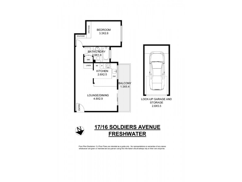 17/16 Soldiers Avenue, Freshwater NSW 2096 Floorplan