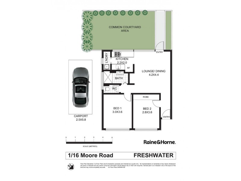 1/16 Moore Road, Freshwater NSW 2096 Floorplan