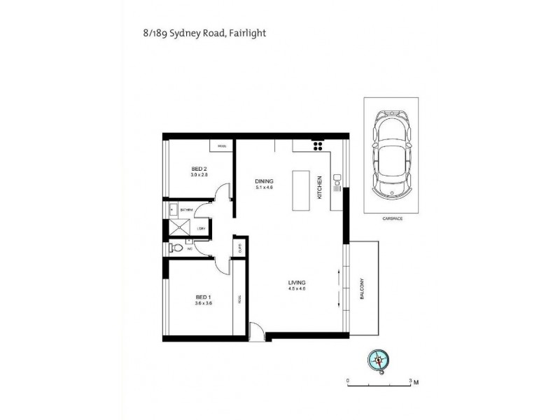 8/189 Sydney Road, Fairlight NSW 2094 Floorplan