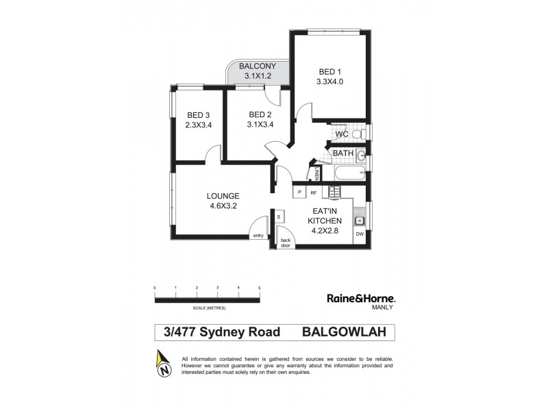 3/477 Sydney Road, Balgowlah NSW 2093 Floorplan