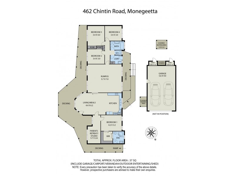 462 Chintin Road, Monegeetta VIC 3433 Floorplan