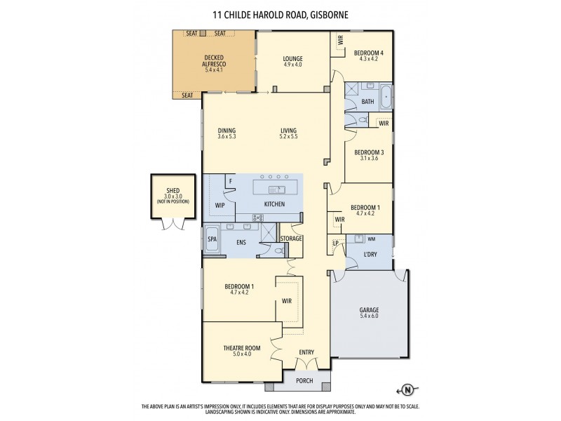 11 Childe Harold Road, Gisborne VIC 3437 Floorplan