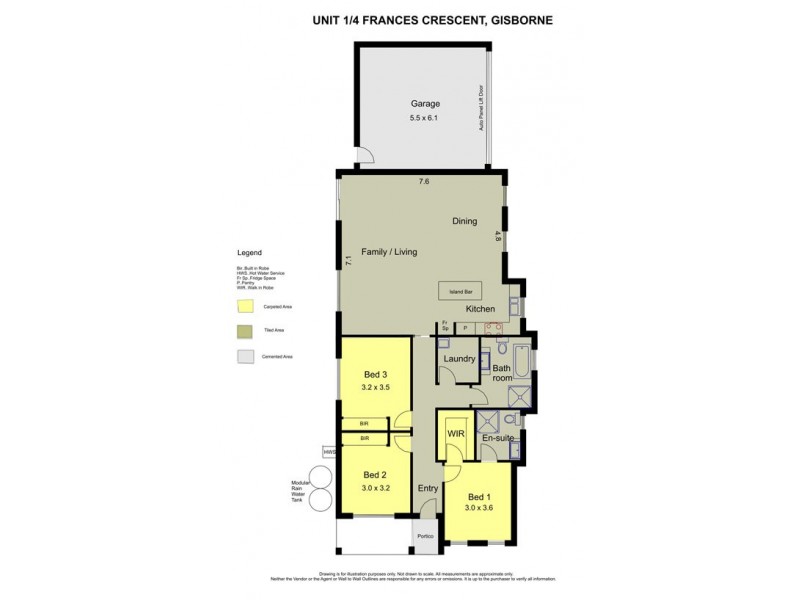 1/4 Francis Crs, Gisborne VIC 3437 Floorplan