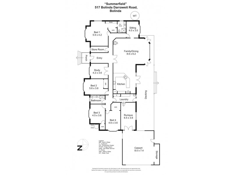 517 Bolinda-Darraweit Road, Bolinda VIC 3432 Floorplan