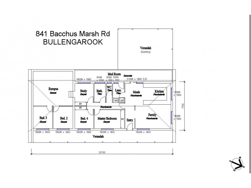 841 Bacchus Marsh Road, Bullengarook VIC 3437 Floorplan