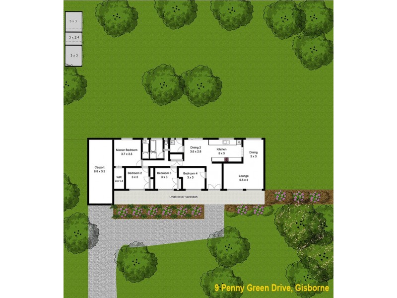 9 Penny Green Drive, Gisborne VIC 3437 Floorplan