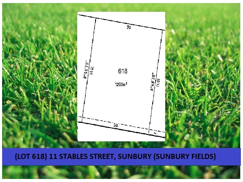 11 (Lot 618) Stables Street (Sunbury Fields), Sunbury VIC 3429