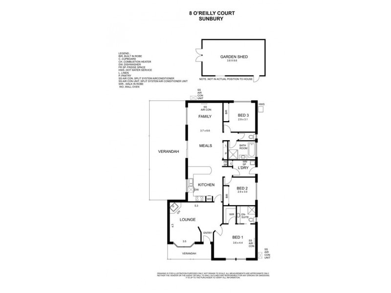 8 O’Reilly Court, Sunbury VIC 3429 Floorplan