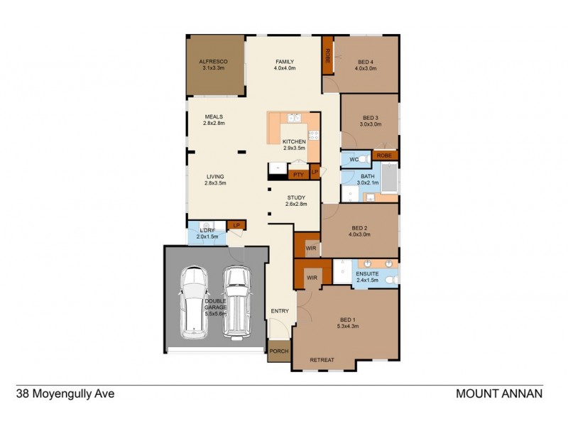 38 Moyengully Avenue, Mount Annan NSW 2567 Floorplan