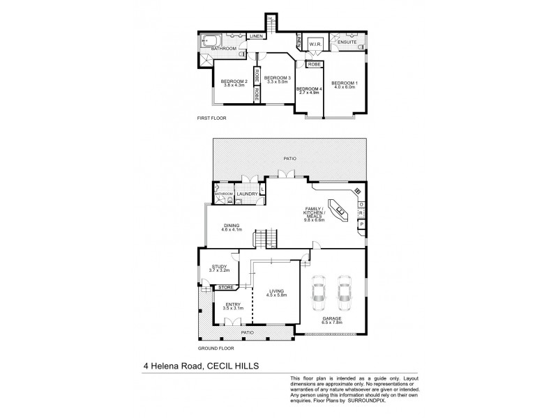 4 Helena Road, Cecil Hills NSW 2171 Floorplan