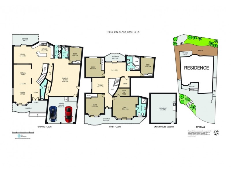 12 Philippa Close, Cecil Hills NSW 2171 Floorplan