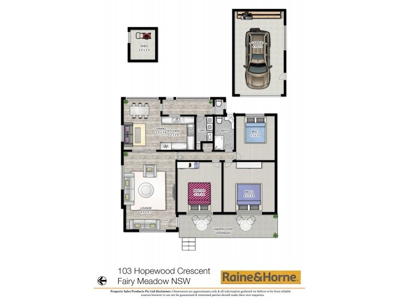 103 HOPEWOOD CRESCENT, Fairy Meadow NSW 2519 Floorplan