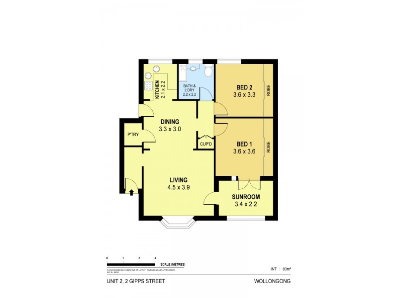 2/2 Gipps Street, Wollongong NSW 2500 Floorplan