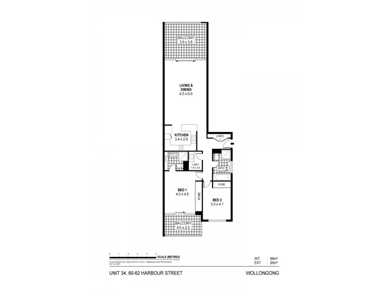 34/60-62 Harbour Street, Wollongong NSW 2500 Floorplan