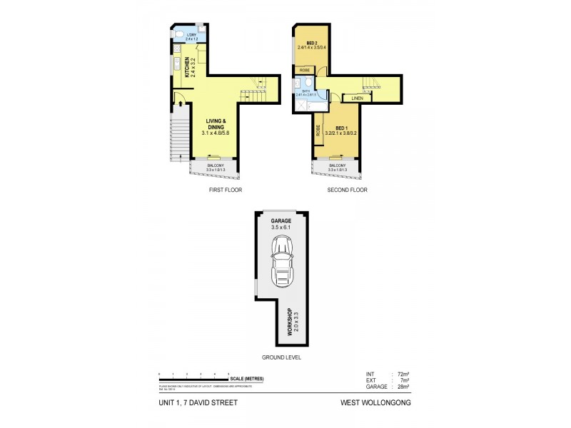 1/7 David Street, West Wollongong NSW 2500 Floorplan