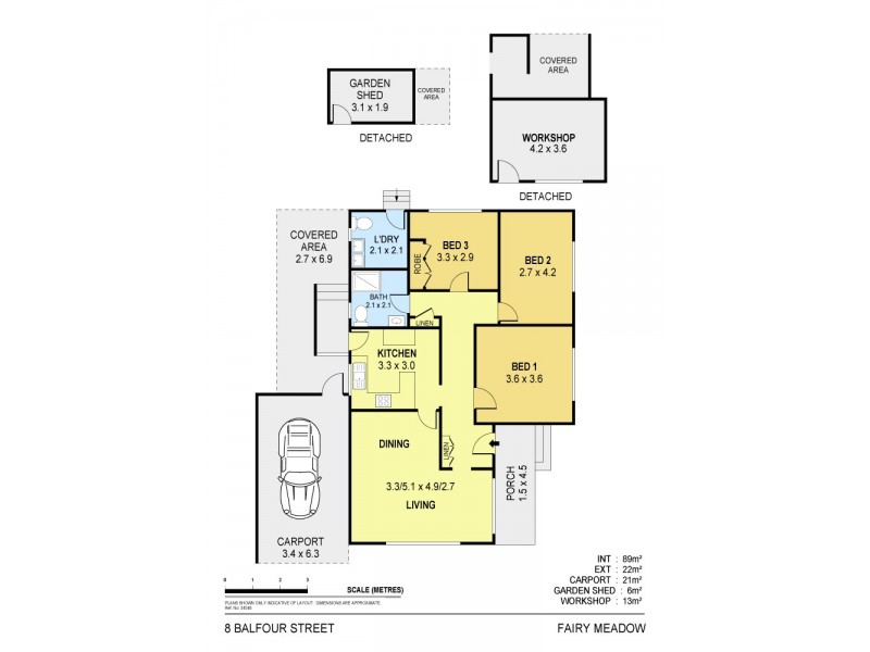 8 Balfour Street, Fairy Meadow NSW 2519 Floorplan