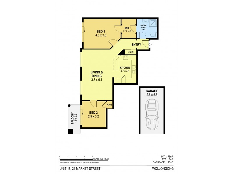 18/21 Market Street, Wollongong NSW 2500 Floorplan