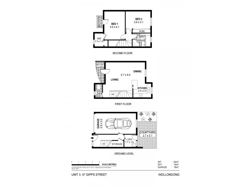 3/47 GIPPS STREET, Wollongong NSW 2500 Floorplan