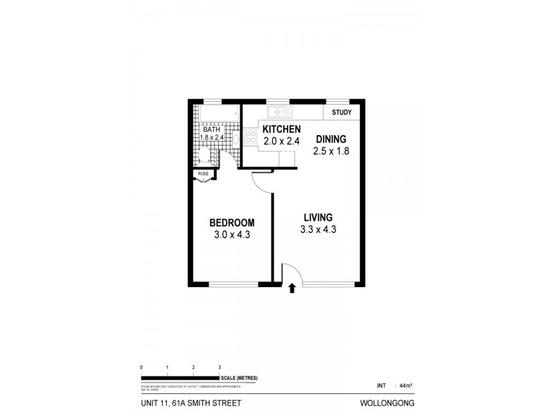 11/61A Smith Street, Wollongong NSW 2500 Floorplan