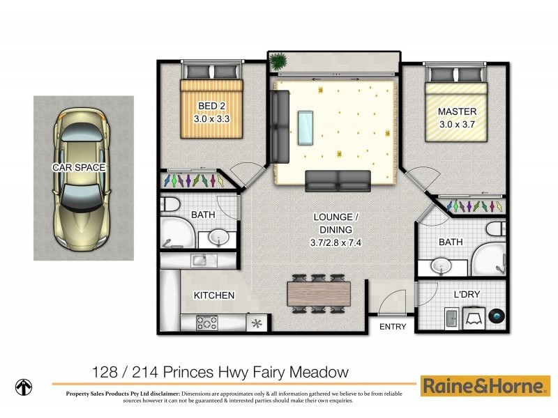 128/214 Princes Highway, Fairy Meadow NSW 2519 Floorplan
