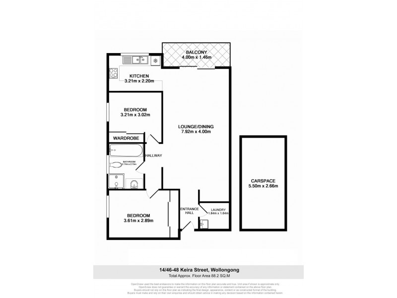 14/46-48 Keira Street, Wollongong NSW 2500 Floorplan