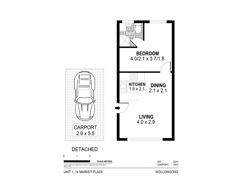 1/14 Market Place, Wollongong NSW 2500 Floorplan