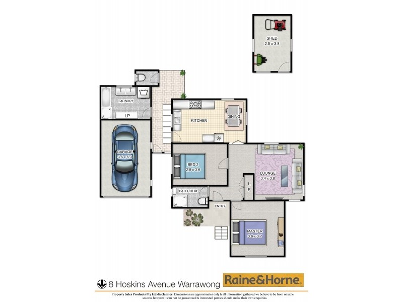 8 Hoskins Avenue, Warrawong NSW 2502 Floorplan