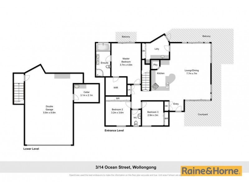 3/14 Ocean Street, Wollongong NSW 2500 Floorplan