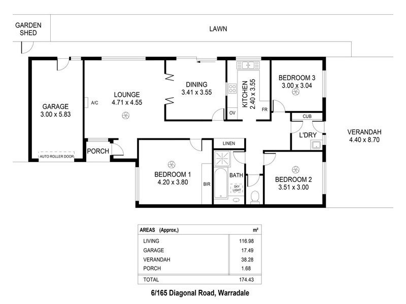 6/165 Diagonal Road, Warradale SA 5046 Floorplan