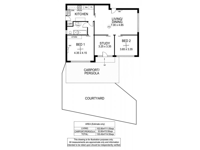 1/23 Anderson Avenue, Glenelg North SA 5045 Floorplan