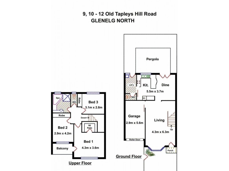 9/12 Old Tapleys Hill Road, Glenelg North SA 5045 Floorplan