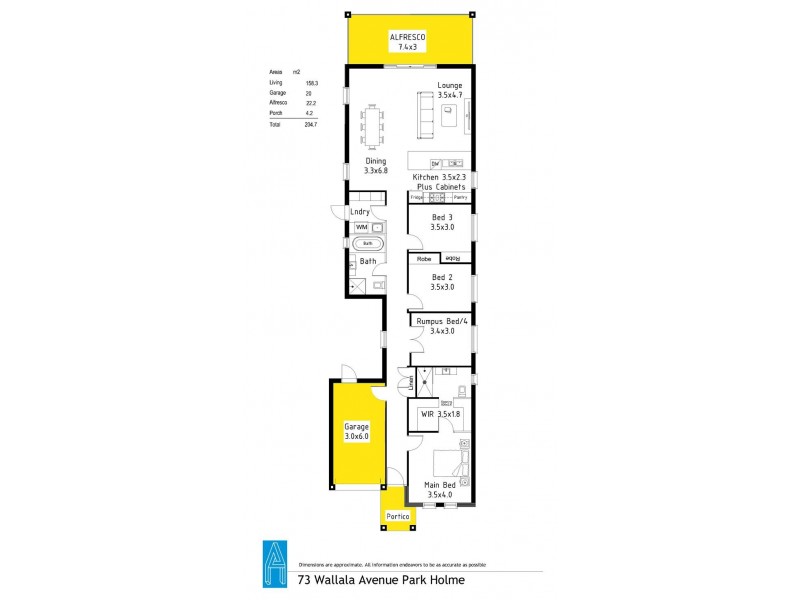 73 Wallala Avenue, Park Holme SA 5043 Floorplan