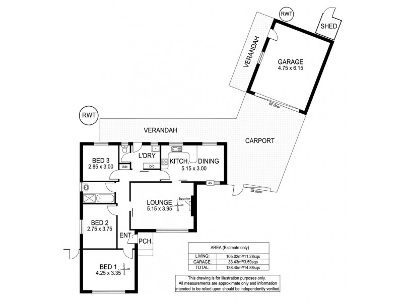 9 Sturm Court, Oaklands Park SA 5046 Floorplan