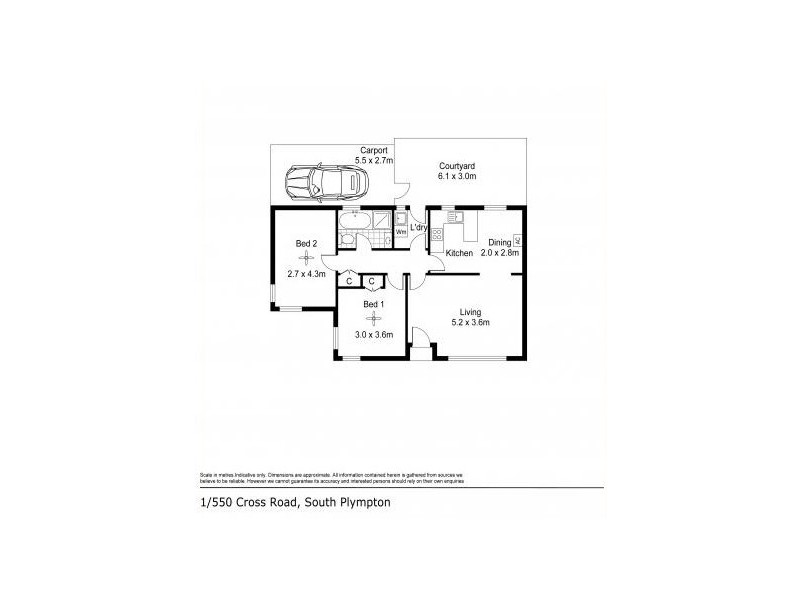 1/550 Cross Road, South Plympton SA 5038 Floorplan