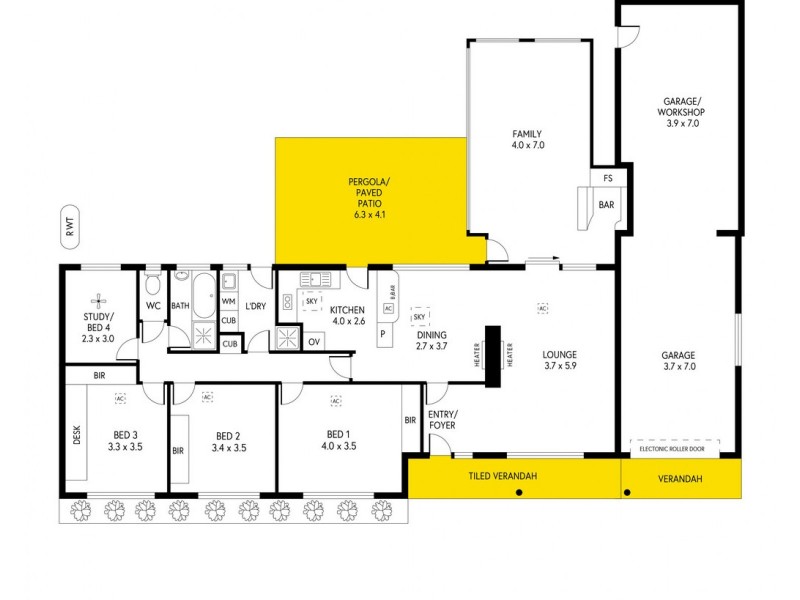 6 Tora Court, Park Holme SA 5043 Floorplan