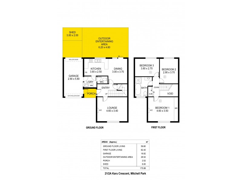 21/2A Karu Crescent, Mitchell Park SA 5043 Floorplan