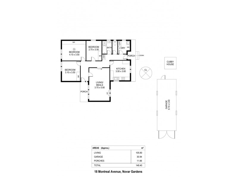 18 Montreal Avenue, Novar Gardens SA 5040 Floorplan