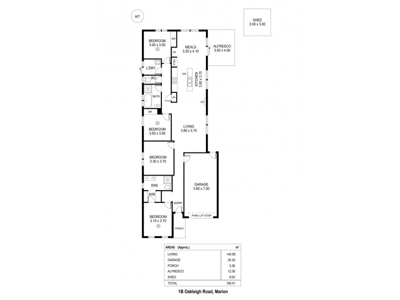 1b Oakleigh Road, Marion SA 5043 Floorplan
