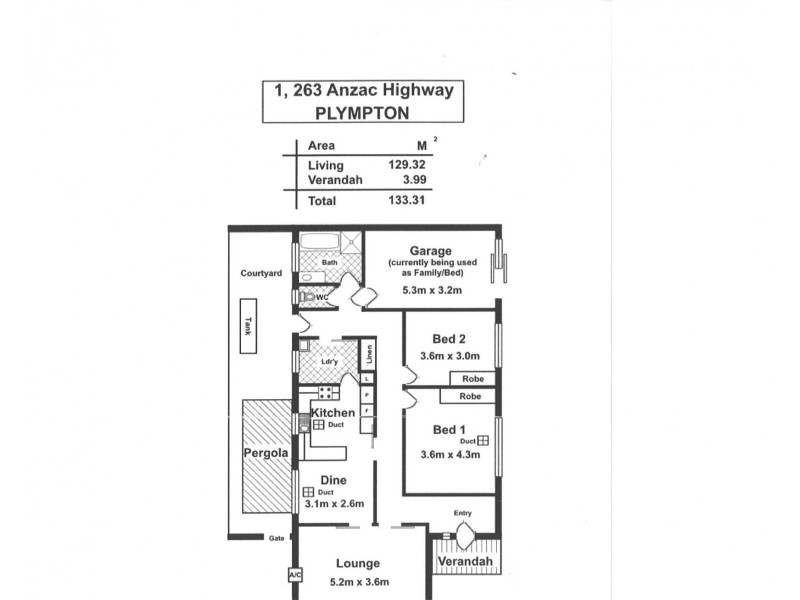 1/263 Anzac Highway, Plympton SA 5038 Floorplan