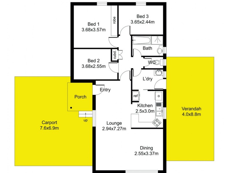 13 Adrian Street, Christie Downs SA 5164 Floorplan